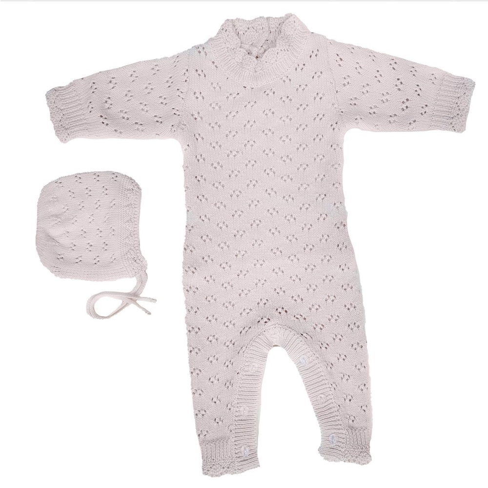 NEW ⭐️ Baby Knitted Sweater Romper W/ Hat Long Sleeve Fall Winter Cotton NEWBORN